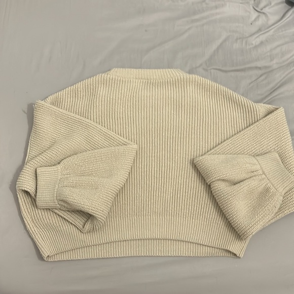 Cropped drop shoulder sweater - Picture 2 of 2